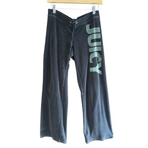 JUICY COUTURE Y2K‎ Wide Leg Velour Track Pants Spell Out 2011 S